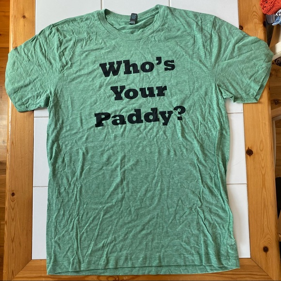 Who’s Your Paddy? T-Shirt — LARGE — Irish Whiskey — Green — Short Sleeve - Picture 3 of 4